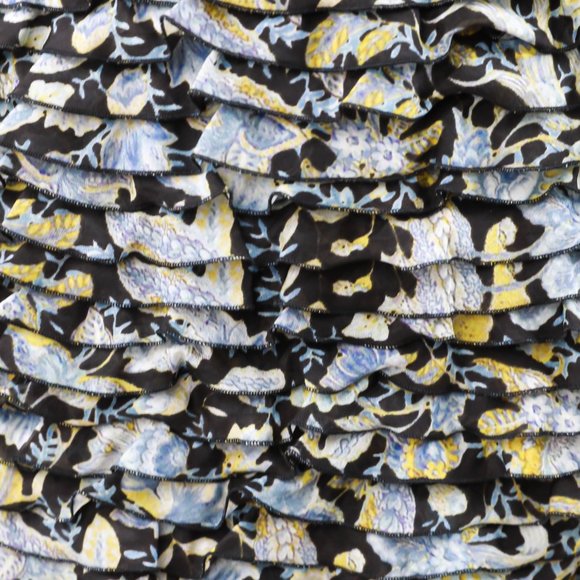 Robert Rodriguez 2 Silk Cotton Print Ruffle Dress - Picture 8 of 14